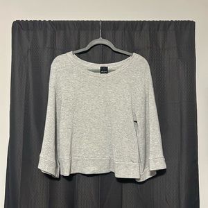 Ella Moss Gray and Silver 3/4 Length Sleeve Blouse Size Small